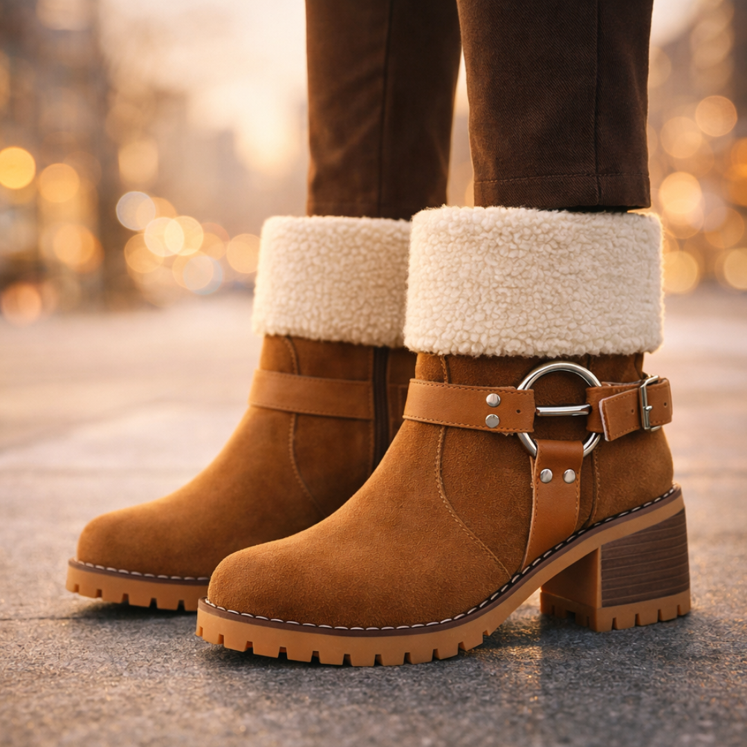 Harper Lane Suede Sherpa Boots