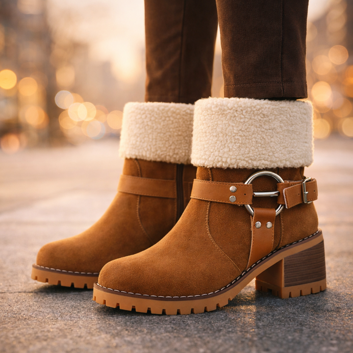 Harper Lane Suede Sherpa Boots