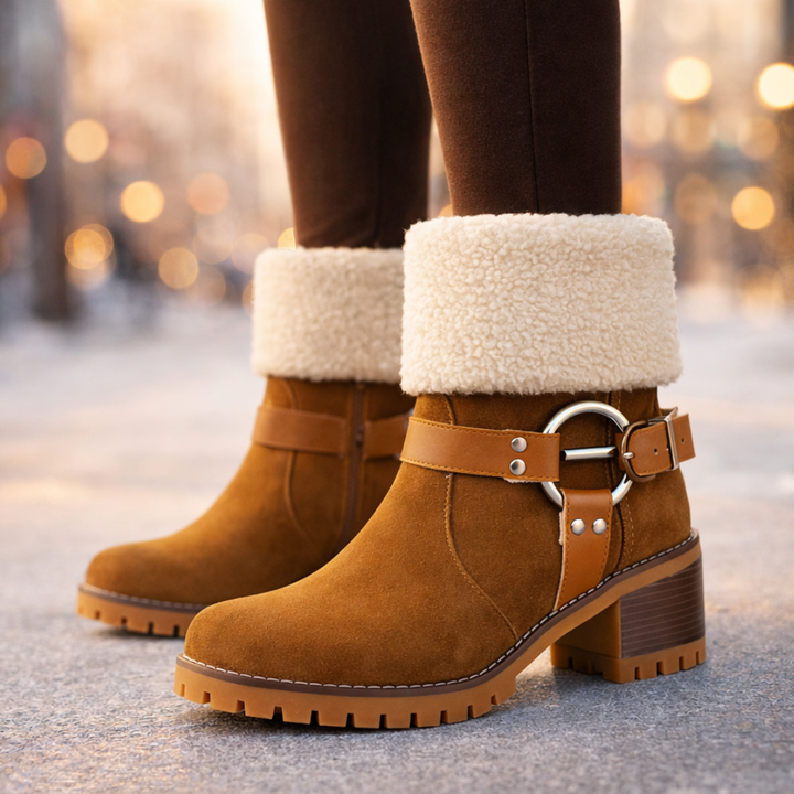 Harper Lane Suede Sherpa Boots