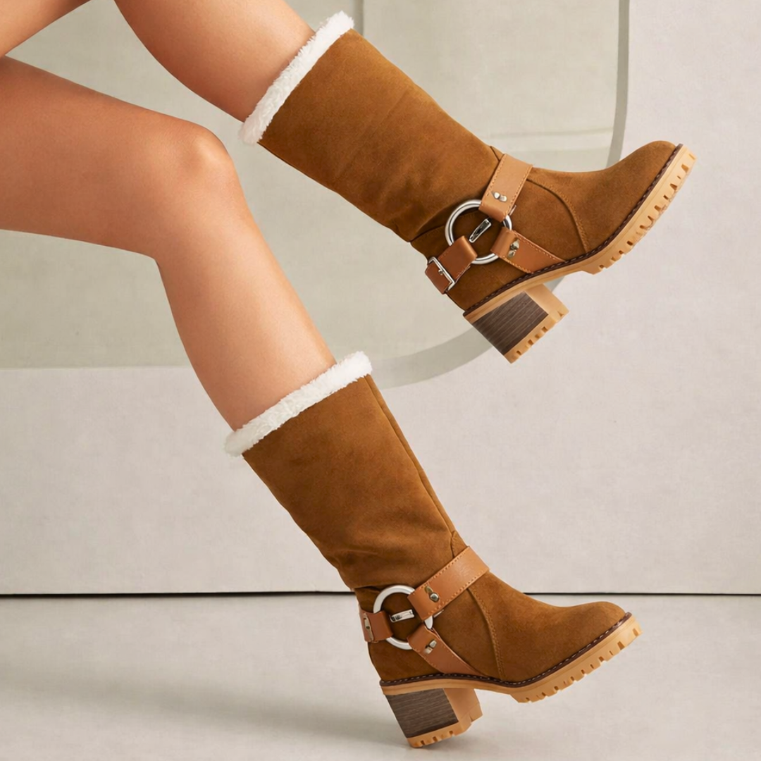 Harper Lane Suede Sherpa Boots