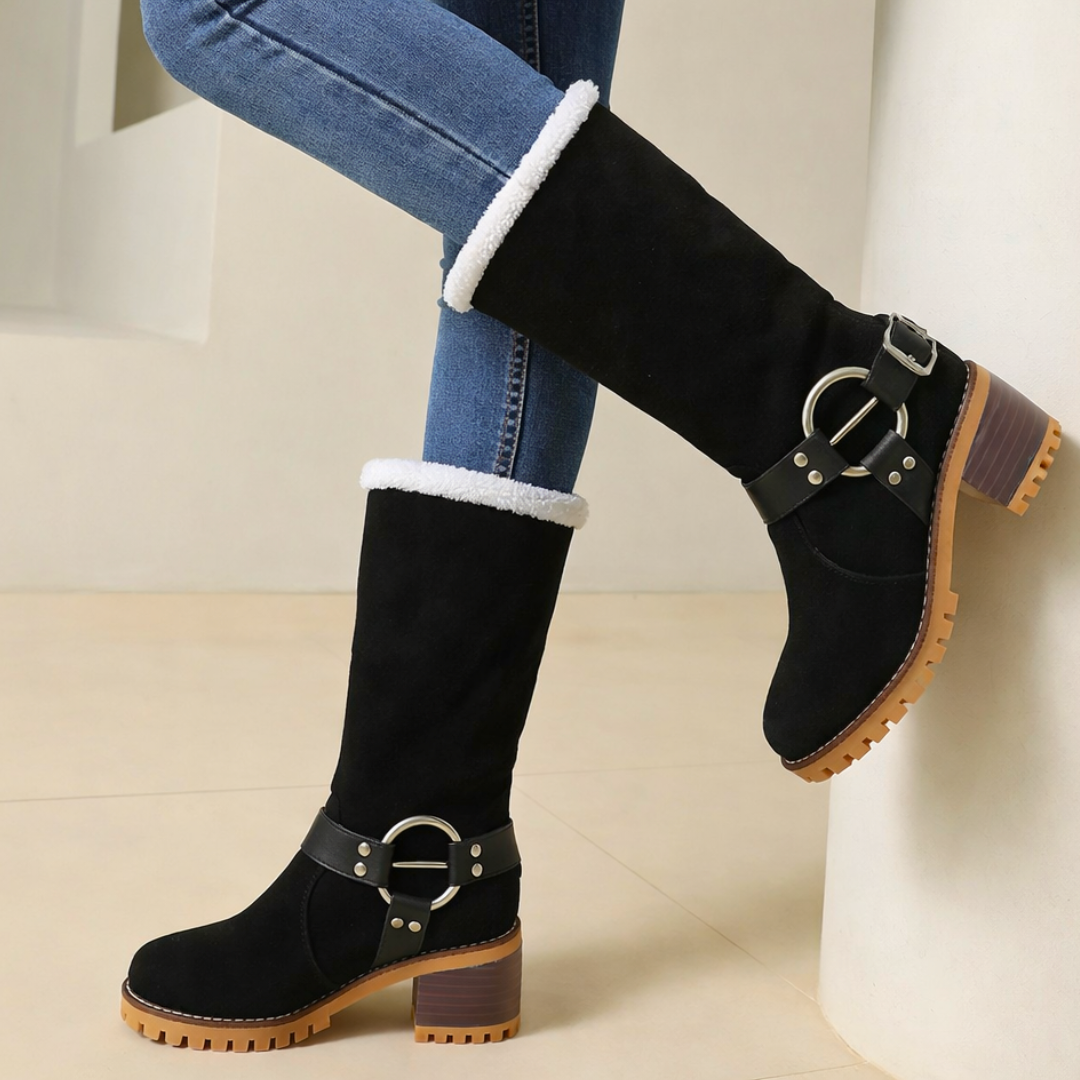 Harper Lane Suede Sherpa Boots