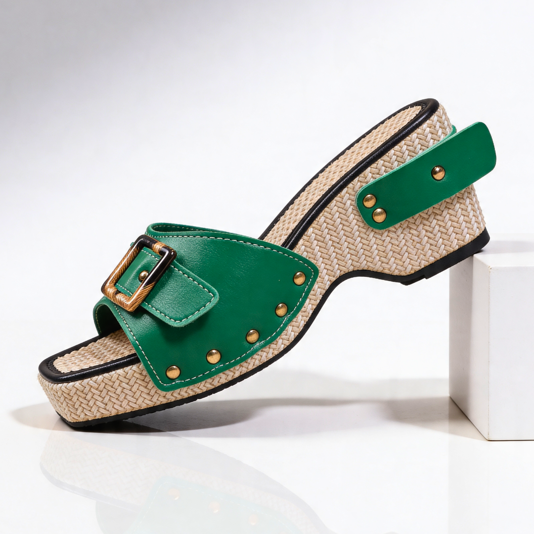 Odette Buckle Slides — detail view
