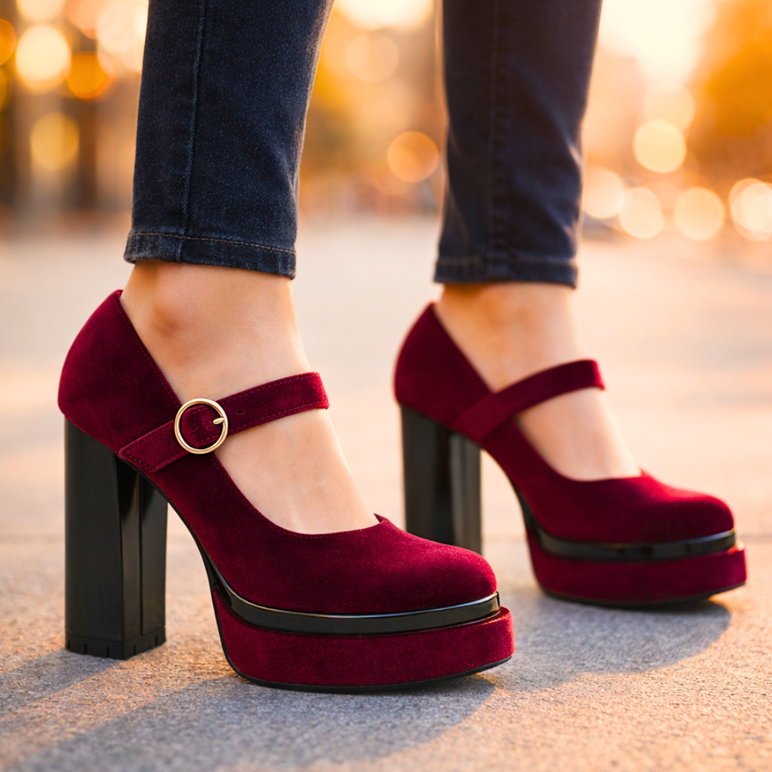 Seraphina Velvet Platform Pumps