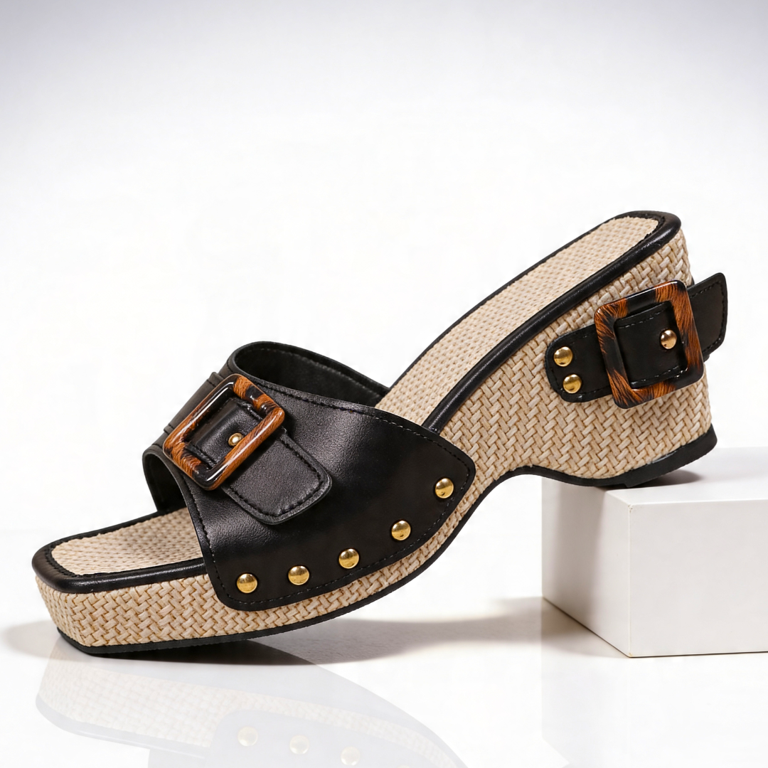 Odette Buckle Slides — front view