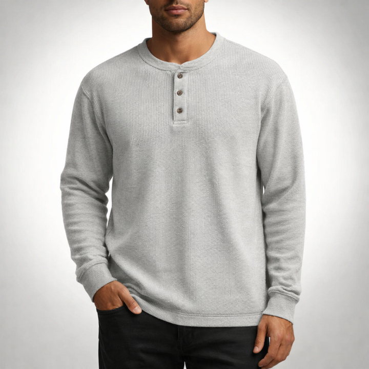 Westbrook Waffle Henley — front view
