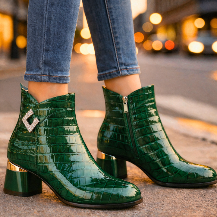 Harper Lane Gator Ankle Boots