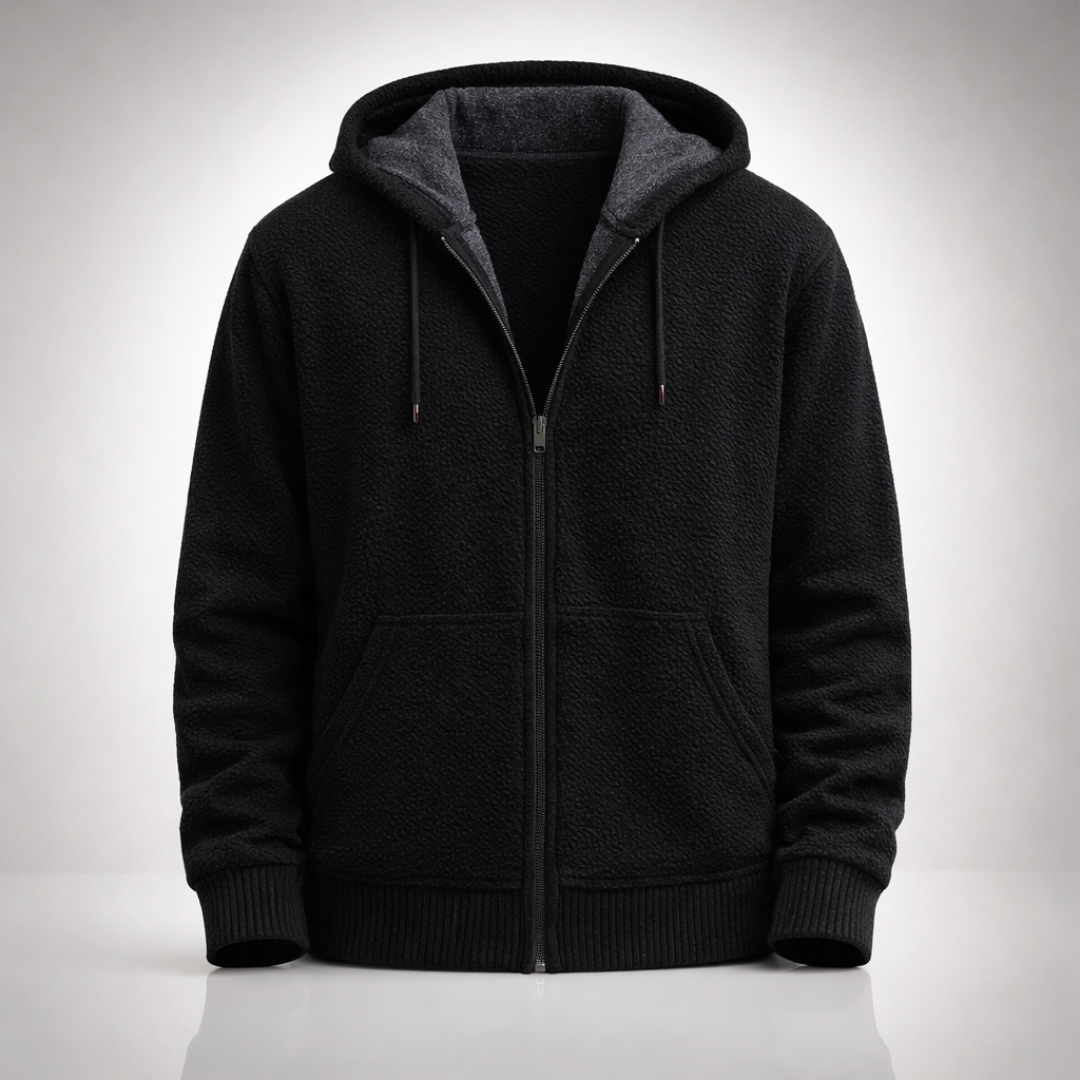 Avalon Ridge Knit Hoodie — styling shot