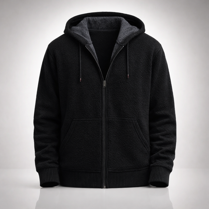 Avalon Ridge Knit Hoodie — styling shot