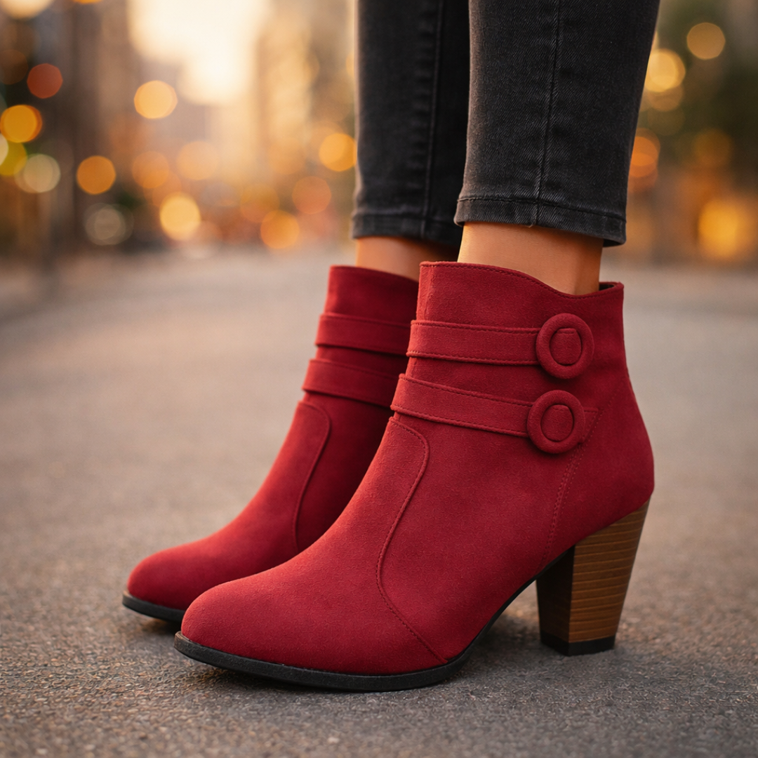 Harper Lane Duet Strap Suede Boots
