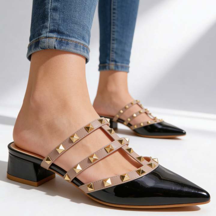 Odette Studded Mule — close-up detail