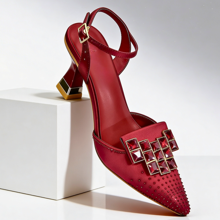 Vivienne Gemstone Kitten Heels