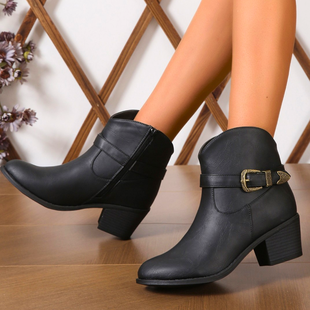 Darcy West Leather Ankle Boots