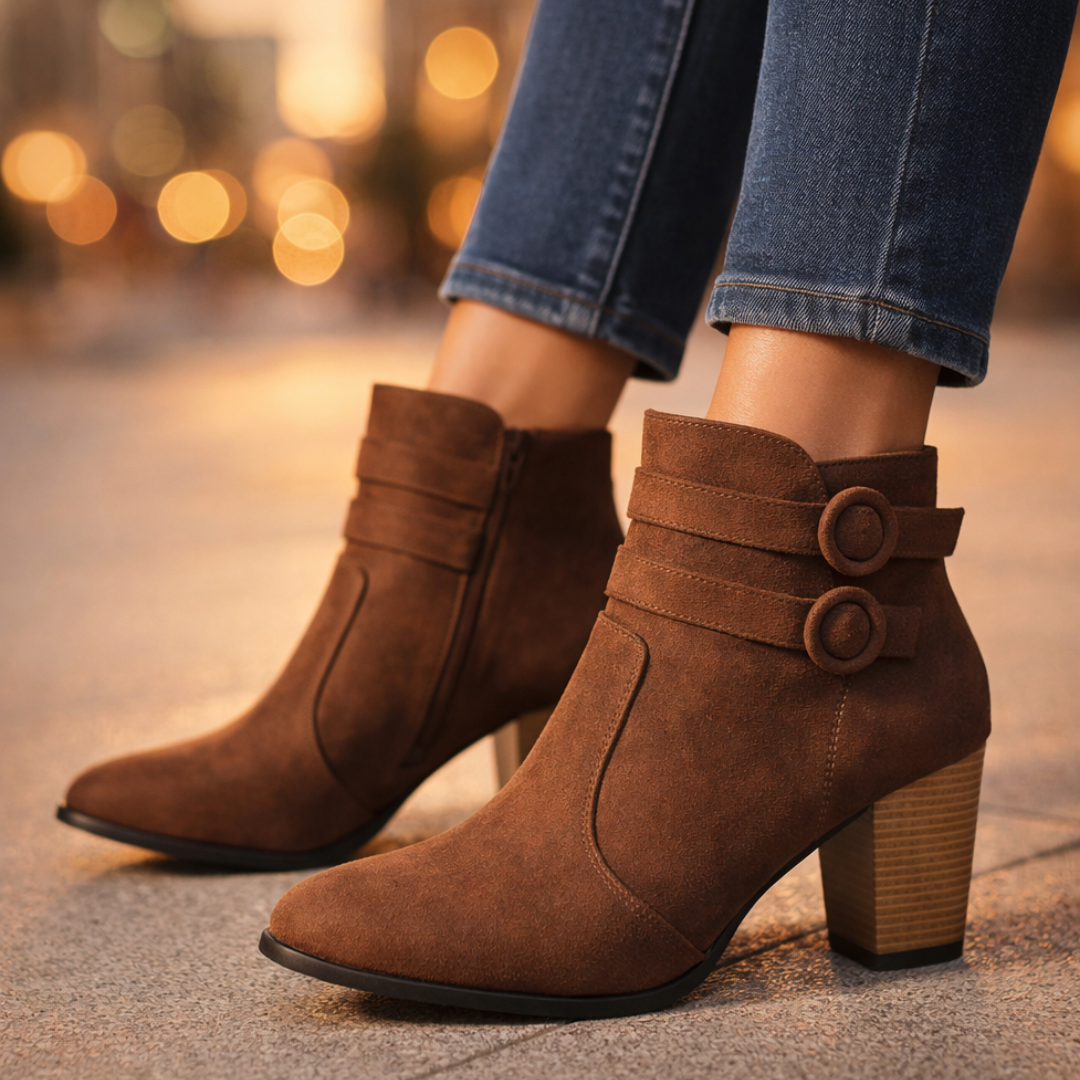 Harper Lane Duet Strap Suede Boots