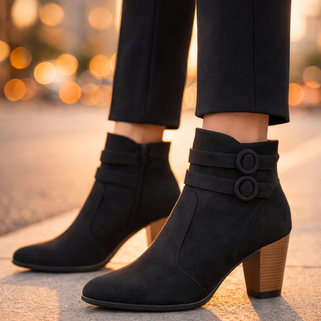 Harper Lane Duet Strap Suede Boots