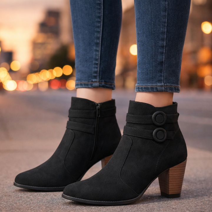 Harper Lane Duet Strap Suede Boots