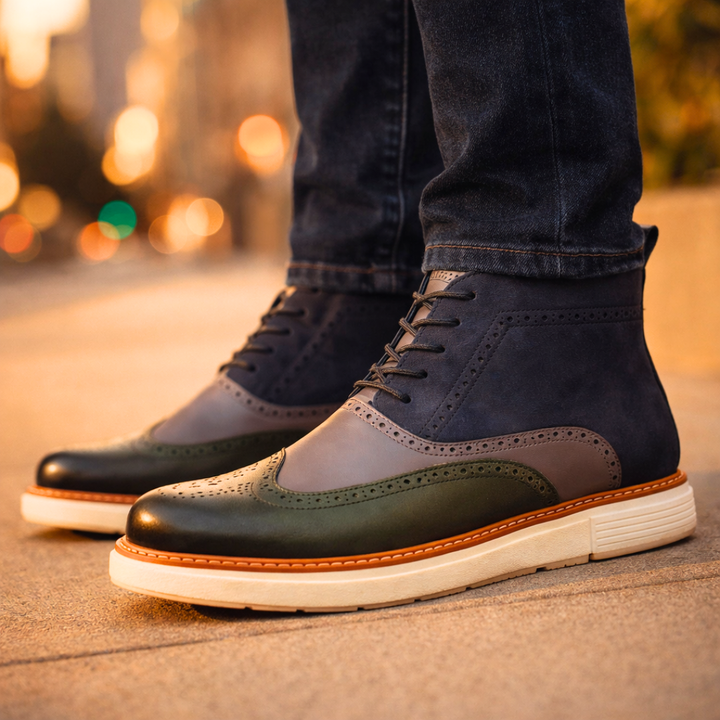 Hampton Lane Leather Brogue Boots