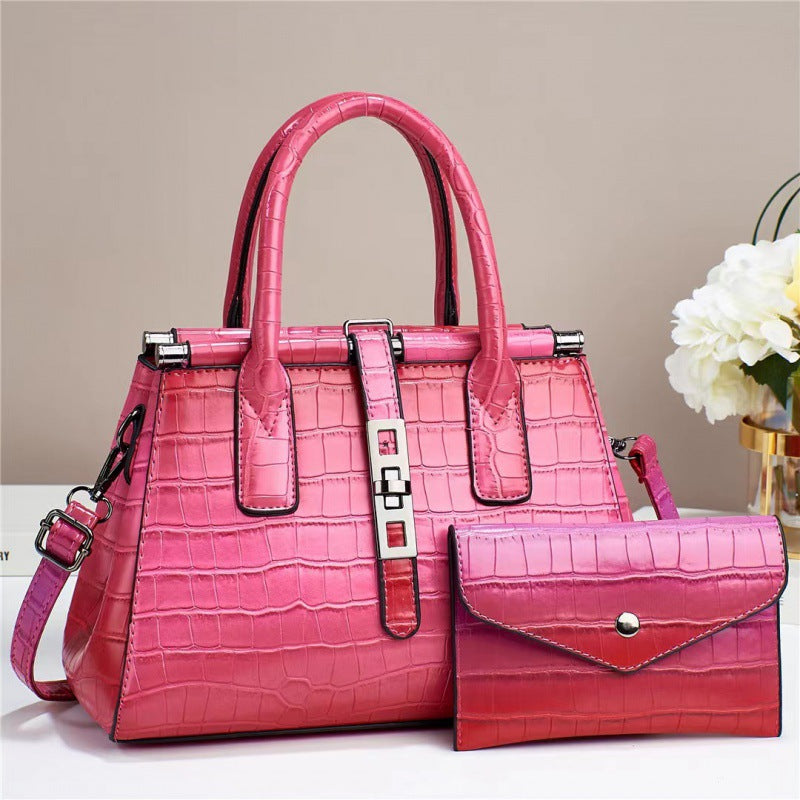 The Cannes Croc Handbag Set