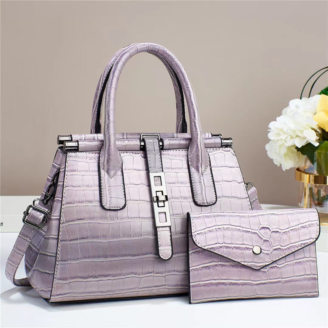 The Cannes Croc Handbag Set