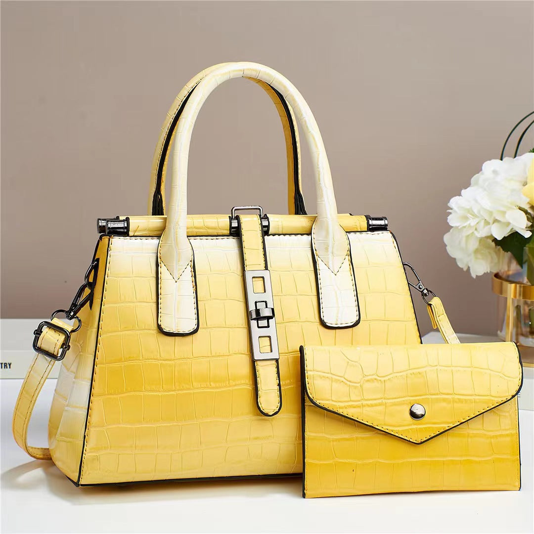 The Cannes Croc Handbag Set